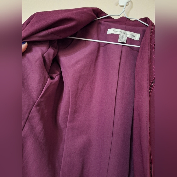 Vintage 90s Alfred Sung sleeveless maxi slit dress with beaded jacket 5/6 - Picture 14 of 16